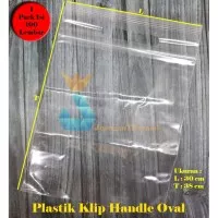 Plastik Klip 30 x 38 + 7 cm PREMIUM / Plastic Ziplock Oval Pond 100pcs