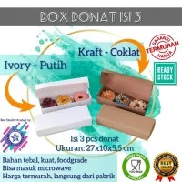 Box donat isi 3/ Dus kue bolu/brownies polos foodgrade