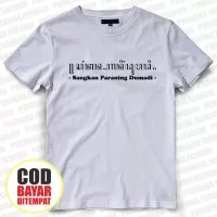 kaos wong jawa // kaos aksara jawa t-shirt Cutton combed 30s - Hitam, S