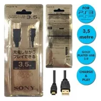 PS3 USB Cable Mini 3,5m Gold Plate
