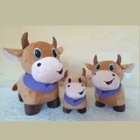 Boneka Sapi Lucu, Boneka Cow with Syal Moo Moo Ukuran XL dan Jumbo