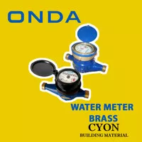 WATER METER BRASS ONDA 1/2" KUNINGAN (METERAN AIR)