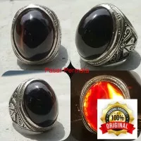 batu akik natural yaman wulung tembus merah motif antik