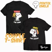 KAOS COUPLE TSHIRT PENTOL KING QUEEN / KAOS PREMIUM / KAOS SABLON