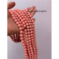 batu bahan soft pink pirus 10mm natural phyrus aksesoris gelang kalung