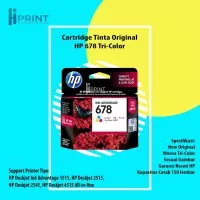 Cartridge Original HP 678 Color CZ108AA, Tinta Printer HP Deskjet 1515