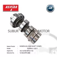 NOKEN AS SUPRA X 125 FI INJEKSI CAMSHAFT MERK ASPIRA ASTRA OTOPARTS