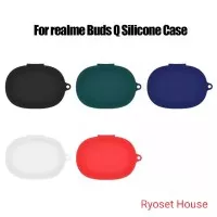Case Casing Silicon Protective Earphone Realme Buds Q + Carabiner