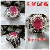 Natural Cincin Batu Permata Ruby Madagascar Jaminan Asli Natural D8