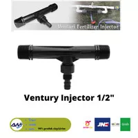 VENTURY INJECTOR fertilizer venturi injektor pupuk 1/2" inch HITAM