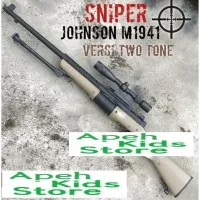 Airsoft Gun Spring. Sniper Johnson M1941 Versi Two Tone MAINAN TEMBAK