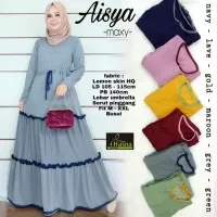 Baju Gamis Wanita Aisya Dress Syari Jersey Canda Rempel Busui Muslimah
