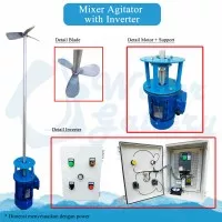 Agitator Mixer Kimia SS304 2.2KW 3HP 0-2840RPM 3 Phase 2 Pole Inv