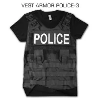 kaos 3d anime superhero VEST ARMOR POLICE GREY - 30