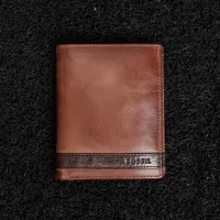 Dompet Fossil Wallet Leather Brown Original Authentic not tumi