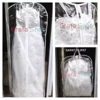 COVER PELINDUNG BAJU GAUN PENGANTIN / PESTA BAHAN PLASTIK MIKA 160 CM