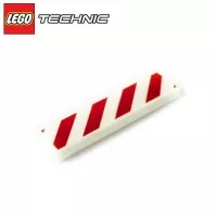 Lego 2431p02 Tile 1 x 4 with Red and White Danger Stripes Red Pattern