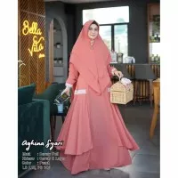 Gamis Syar'i Aghina Renda 1(Dusty,Lavender,mocca,Lemon,hitam)