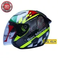 HELM KYT GALAXY MOTIF SAN MARINO PALING LARIS KYT DOUBLE VISOR