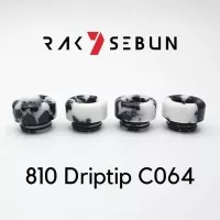 810 Resin Acrylic BlacknWhite Color Driptip Drip Tip C064