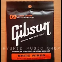 Senar Gitar Elektrik Gibson 09-42 Lights Electric Strings Brite Wires