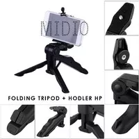 Mini Tripod Lipat Midio Plus Holder HP