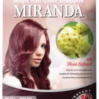 Promo Miranda Magic Hair Color Shampoo - MS10 Wine Red 30ml