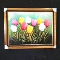lukisan bunga tulip