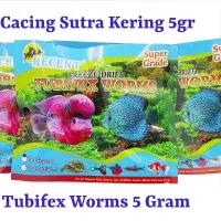 Cacing Sutra Kering Tubifex Worms Worm Pakan Ikan 5 gram Super Grade