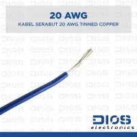 Kabel 20 AWG Serabut Tembaga Putih / Tinned Copper BIRU (per meter)