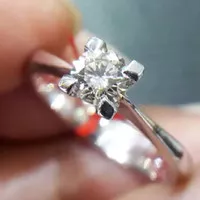 Cincin Tunangan Emas 18k Berlian Asli Putih Kawin Pernikahan Sl032