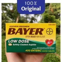 Bayer Aspirin Low Dose 400 Tablet @81 mg - Pain Reliever - Original