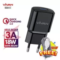Charger Original VIVAN Power Oval 3.0 II 18W FREE Kabel