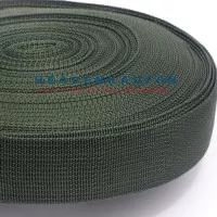 1 roll panjang 27 meter - Tali Tas Webbing Hijau TNI/Army 3,8 cm