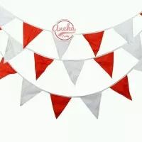 bendera segitiga merah putih kain / bendera agustus umbul umbul
