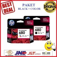 Paket Tinta for HP 680 Black Dan Color Printer HP Deskjet 2135 3635