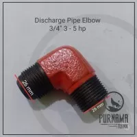 Discharge pipe elbow 3/4 inch 3- 5 hp
