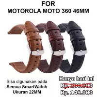 Leather Strap Band Motorola Moto 360 46mm smart watch tali jam 22mm