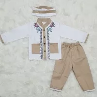 Baju Koko Anak Bayi Laki laki Koko Muslim Anak Set Peci Bordir