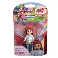 Rainbow Ruby Doctor Mainan Boneka Mini Kecil Baju Dokter