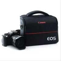BEST SELLLER EOS Tas Selempang Kamera DSLR for Canon Nikon - Black