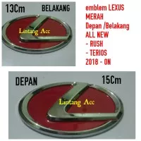 Emblem Logo Lexus Merah Depan Belakang All New Rush/Terios 2018-ON