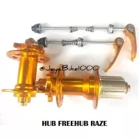 HUB FREEHUB RAZE 32H SEALED BEARING SUARA JANGKRIK WARNA GOLD