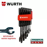 Wurth Set Kunci Pas Double Open-End Ratchet Wrench, BLACK EDITION