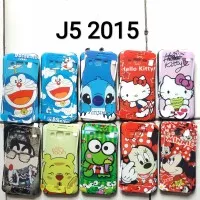 Softcase+tempered glass karakter samsung j5 2015 Doraemon keropi mouse