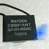 KAPASITOR 3 UF / 450V RAYDEN ( Packing FREE BUBBLE WRAB )