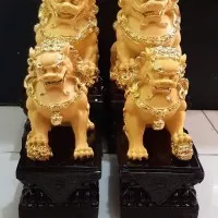 patung singa sepasang ukuran t 24 cm