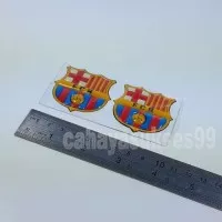 Stiker Motor Emblem Timbul Klub Bola Barcelona Football Club FCB 4,5cm