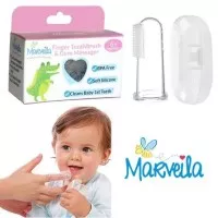 Marveila Finger Toothbrush and Gum Massager with Case Sikat Gigi Jari
