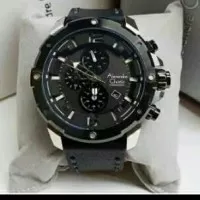 Jam tangan pria cowok alexandre christie ac 6410 silver black